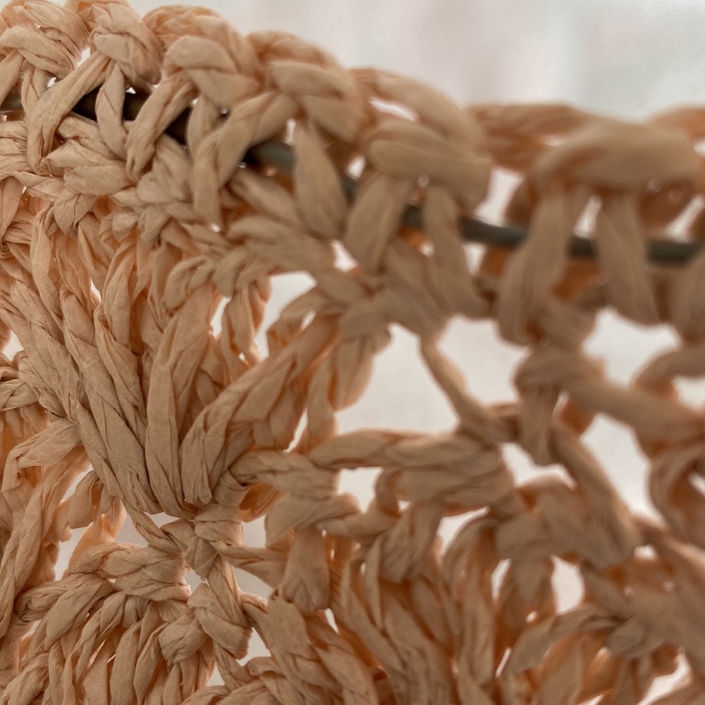 Straw Sun Hat with Bow Trim - Blush Pink - Picture 9 of 9